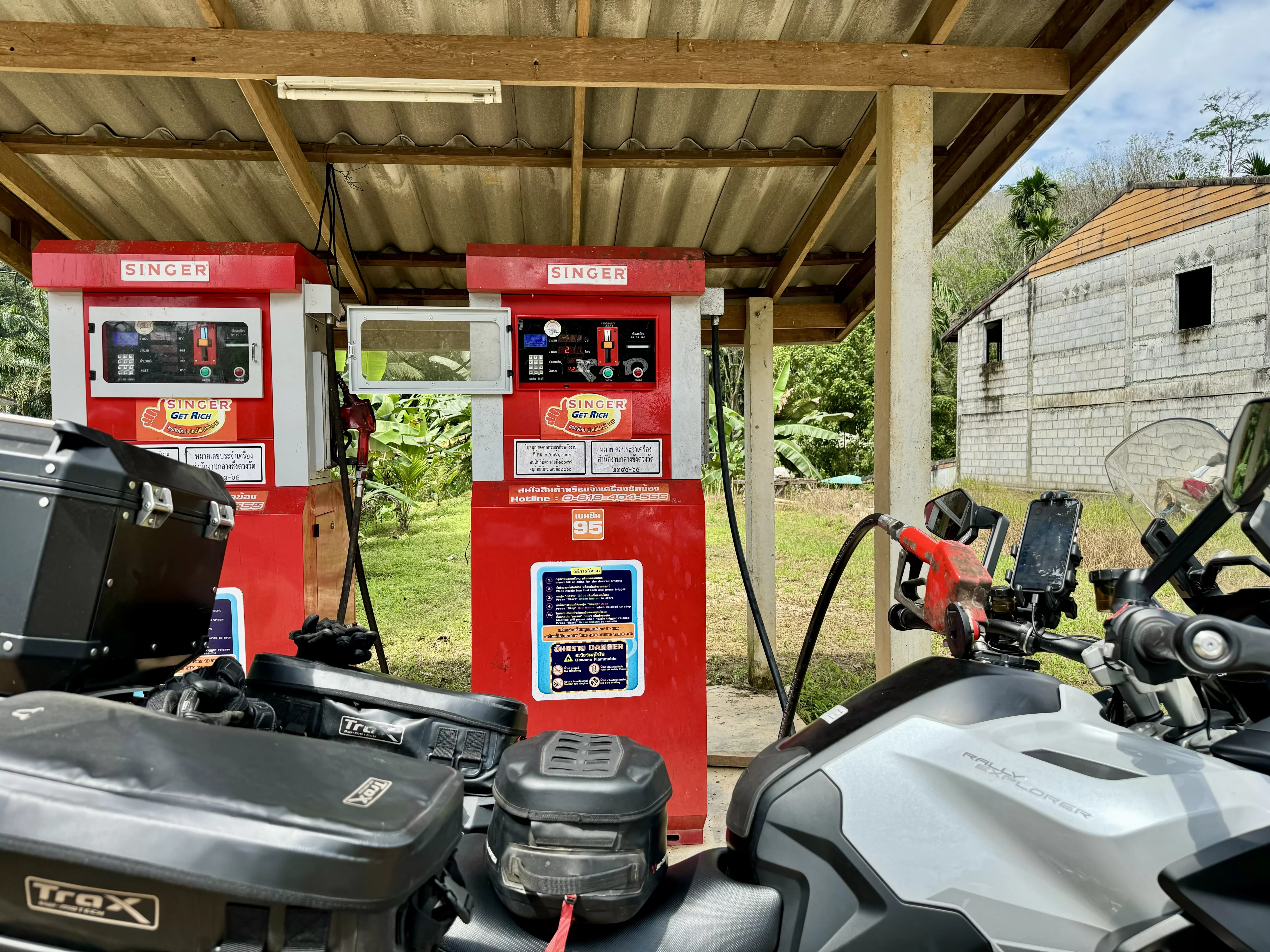 Thailand gas station in a remote village