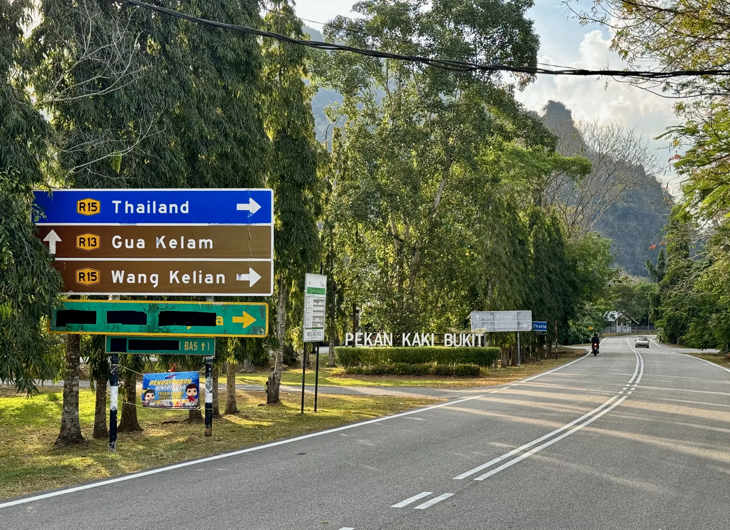 Main road in Kaki Bukit, Malaysia