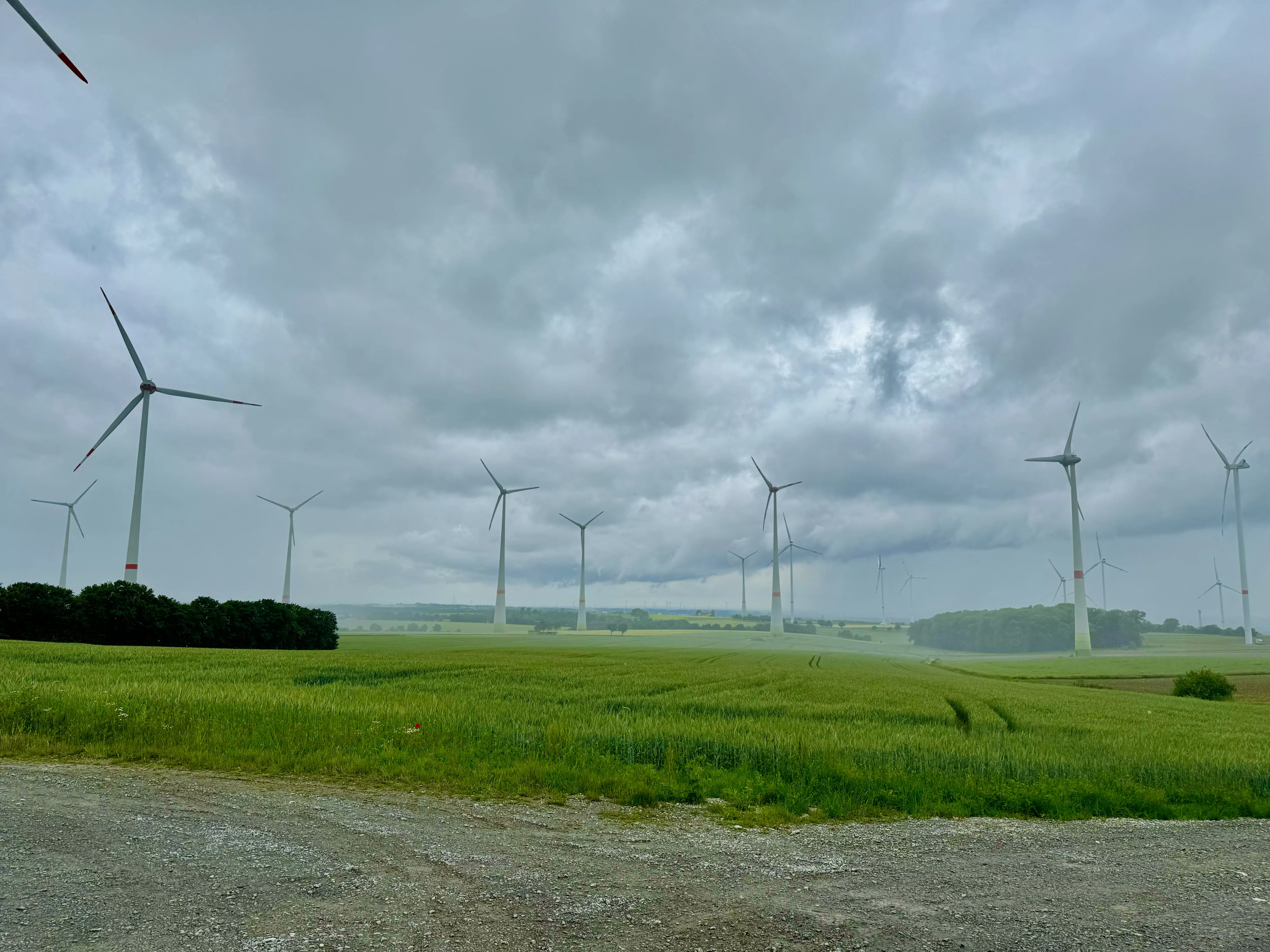 Wind turbines and rain