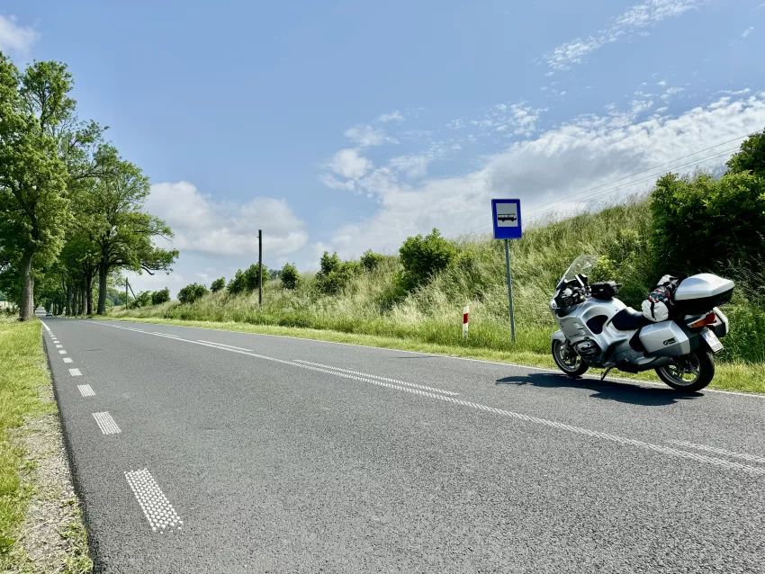 Straight road in Poland BMW R1150 RT