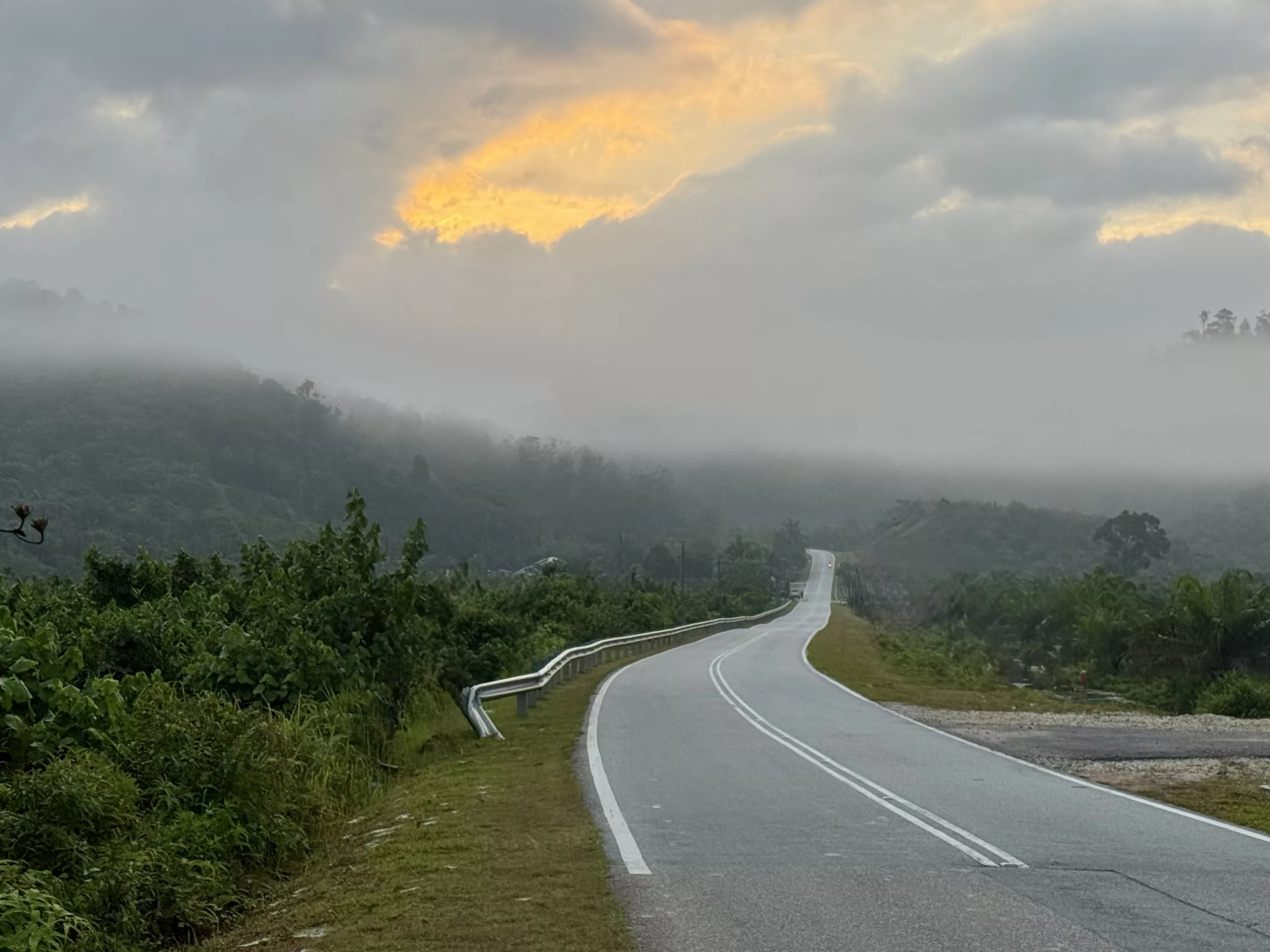 Kuala Terengganu morning mood on the road in Malaysia