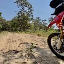 Honda CRF 300 Rally on a sand track in Thailand