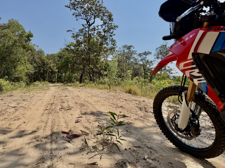 Honda CRF 300 Rally on a sand track in Thailand