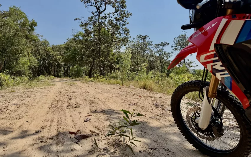Honda CRF 300 Rally on a sand track in Thailand