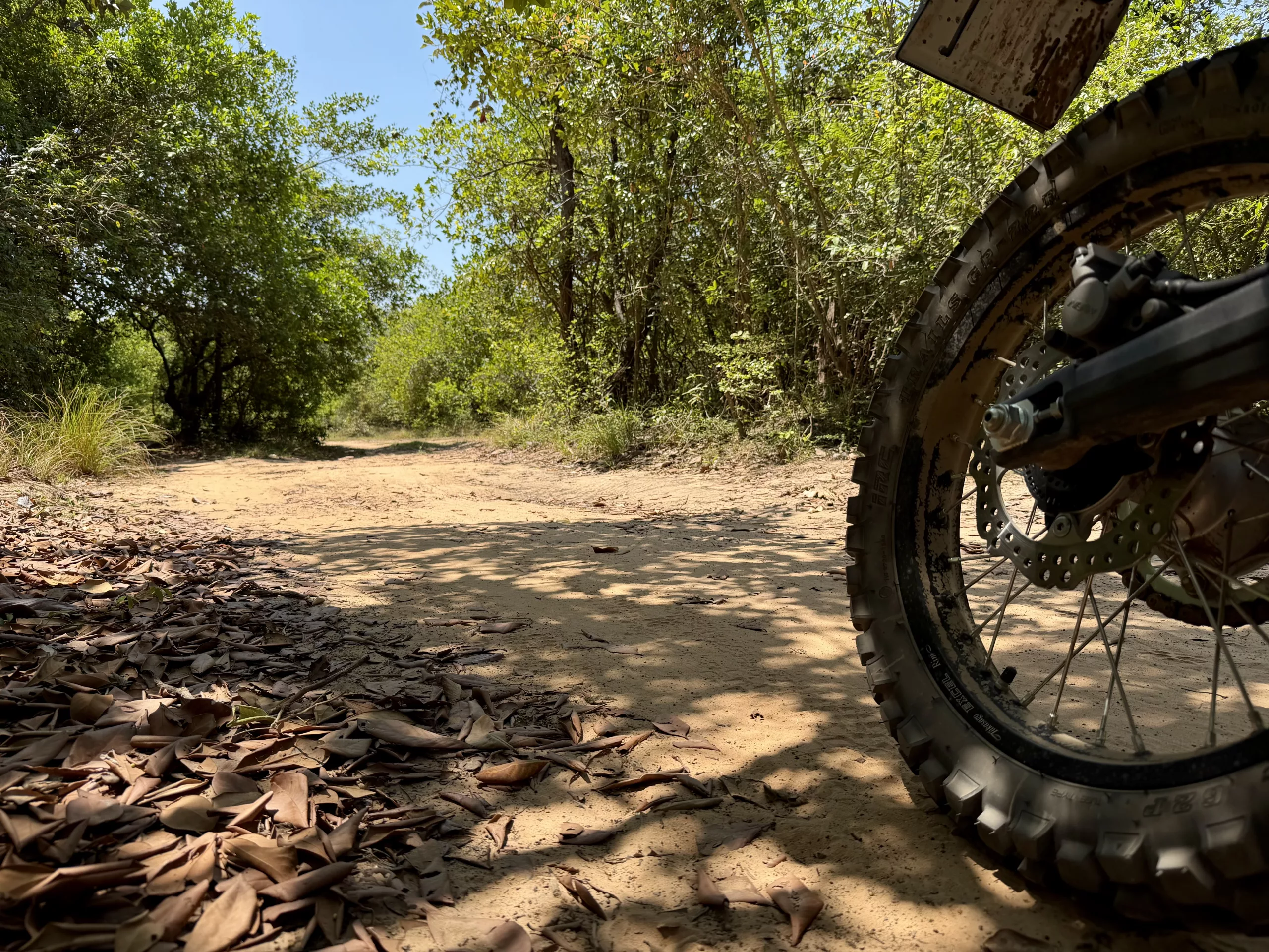 Sand track along the Mun River, Thailand