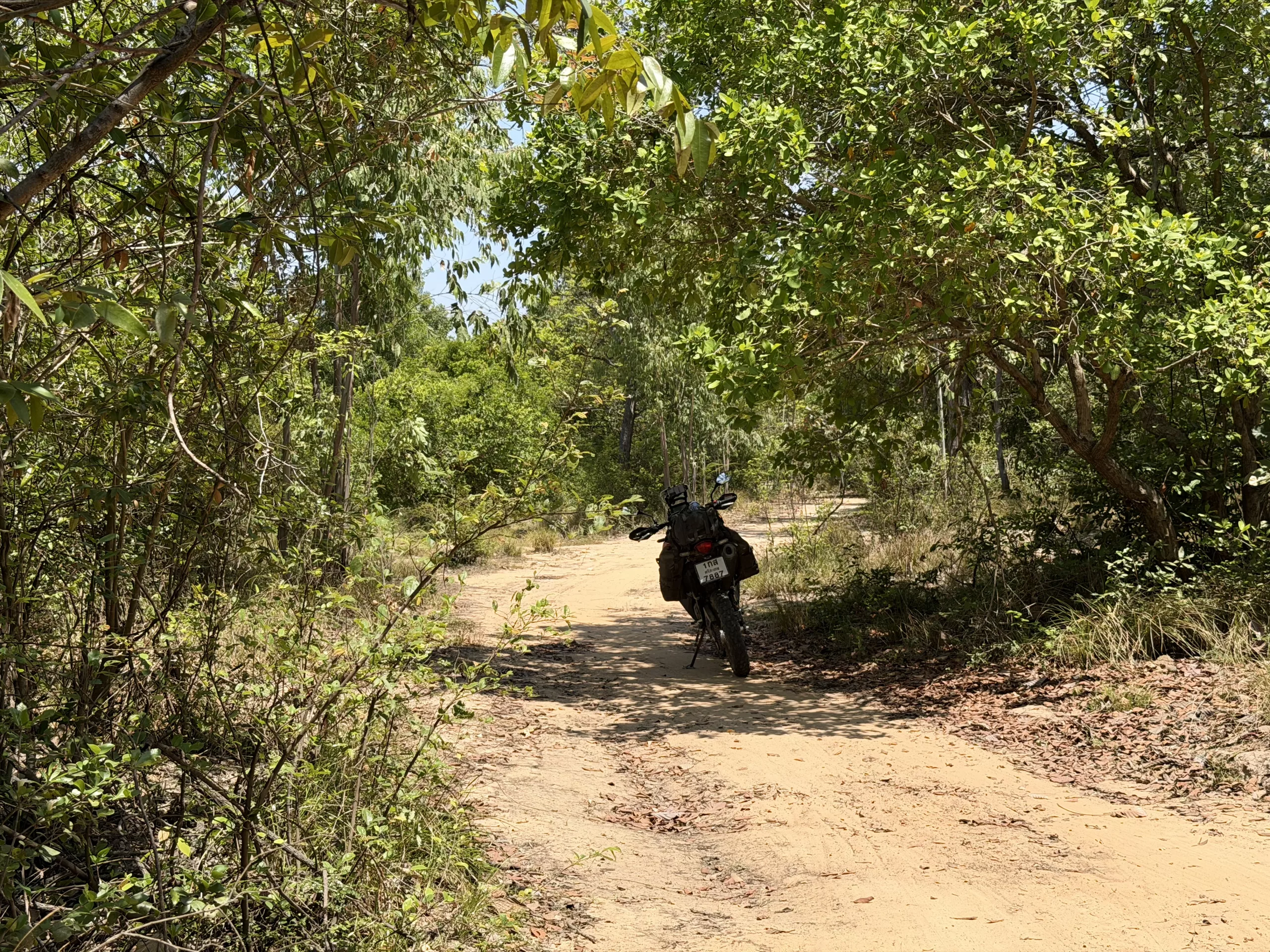 Sand track along the Mun River, Thailand