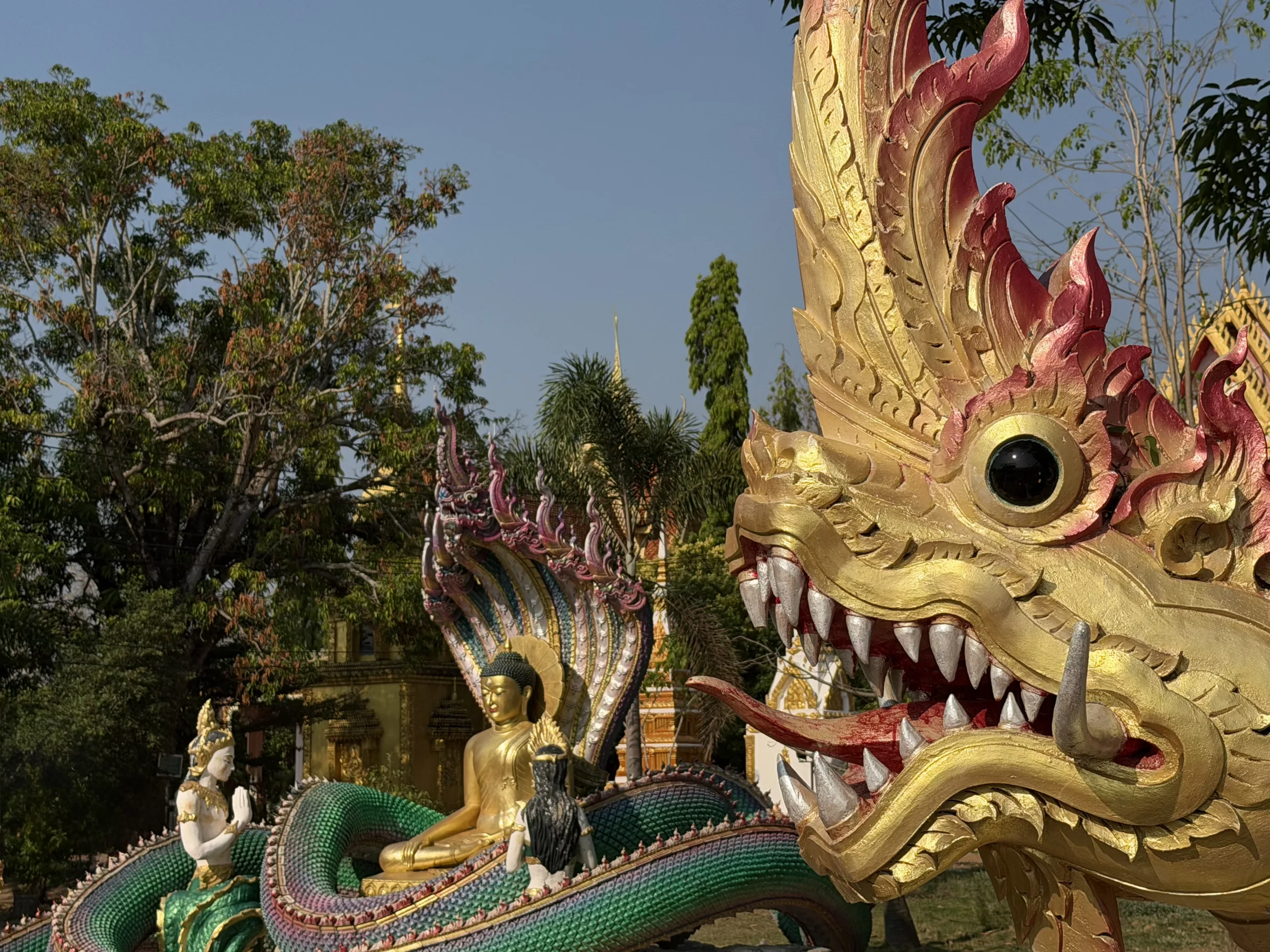 Naga, Wat Khong Chiam, Thailand