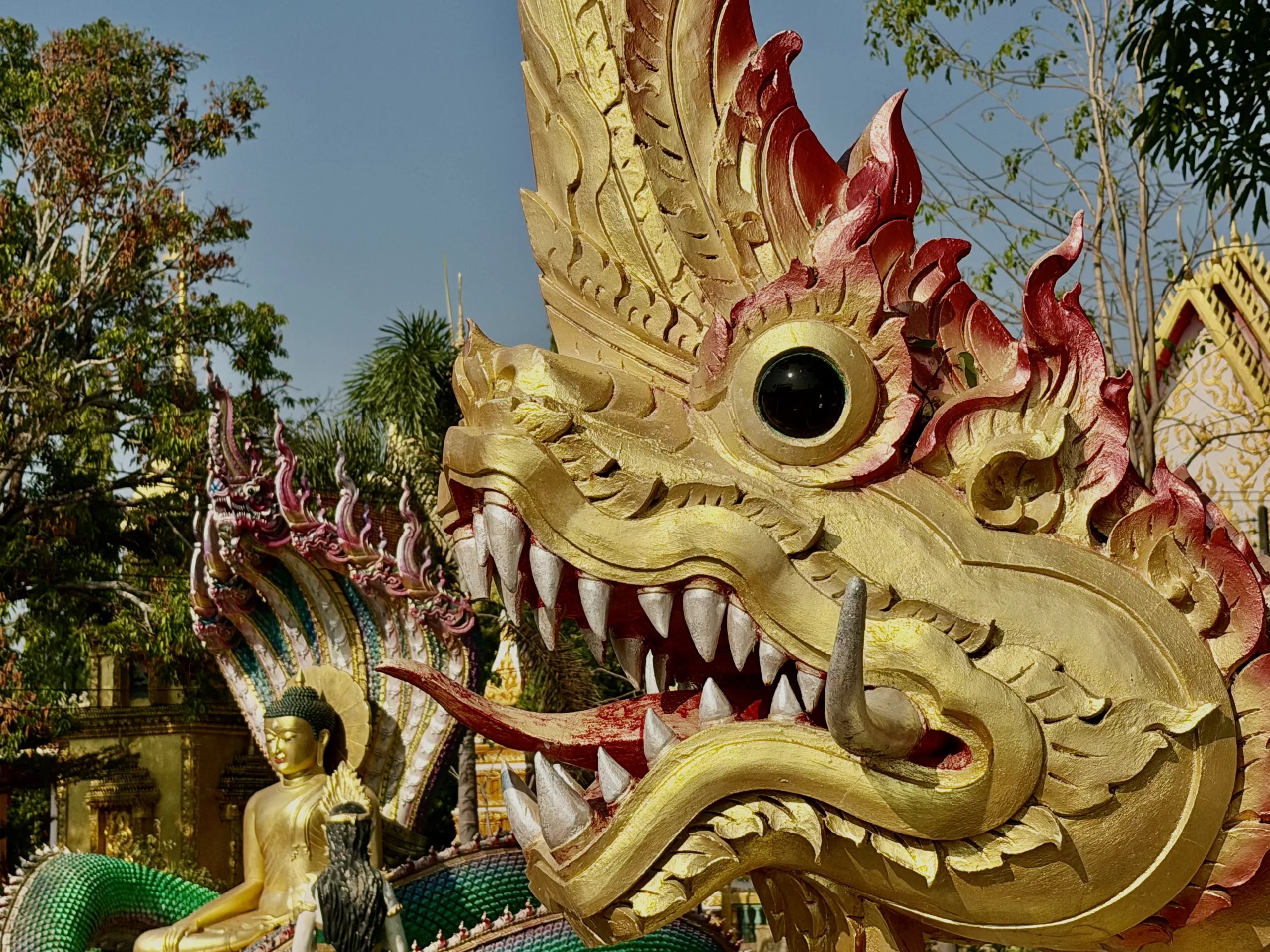 Naga, Wat Khong Chiam, Thailand