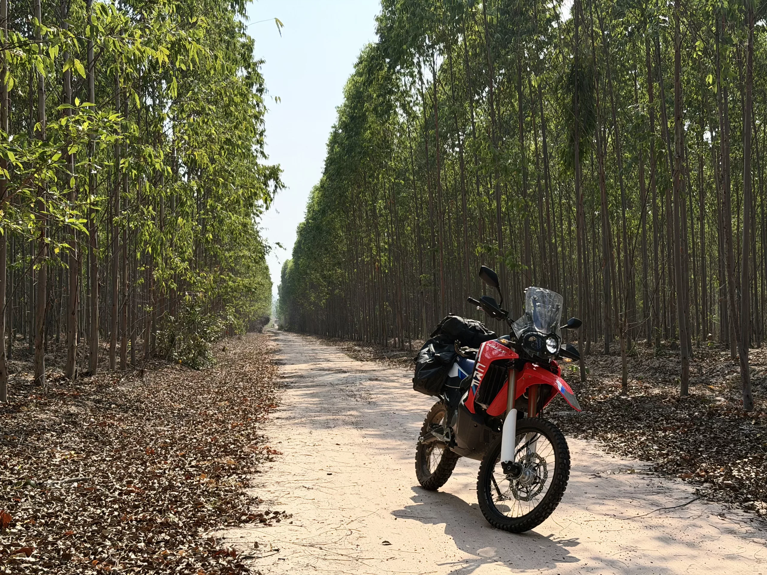 Honda CRF 300 in farm trails, Thailand