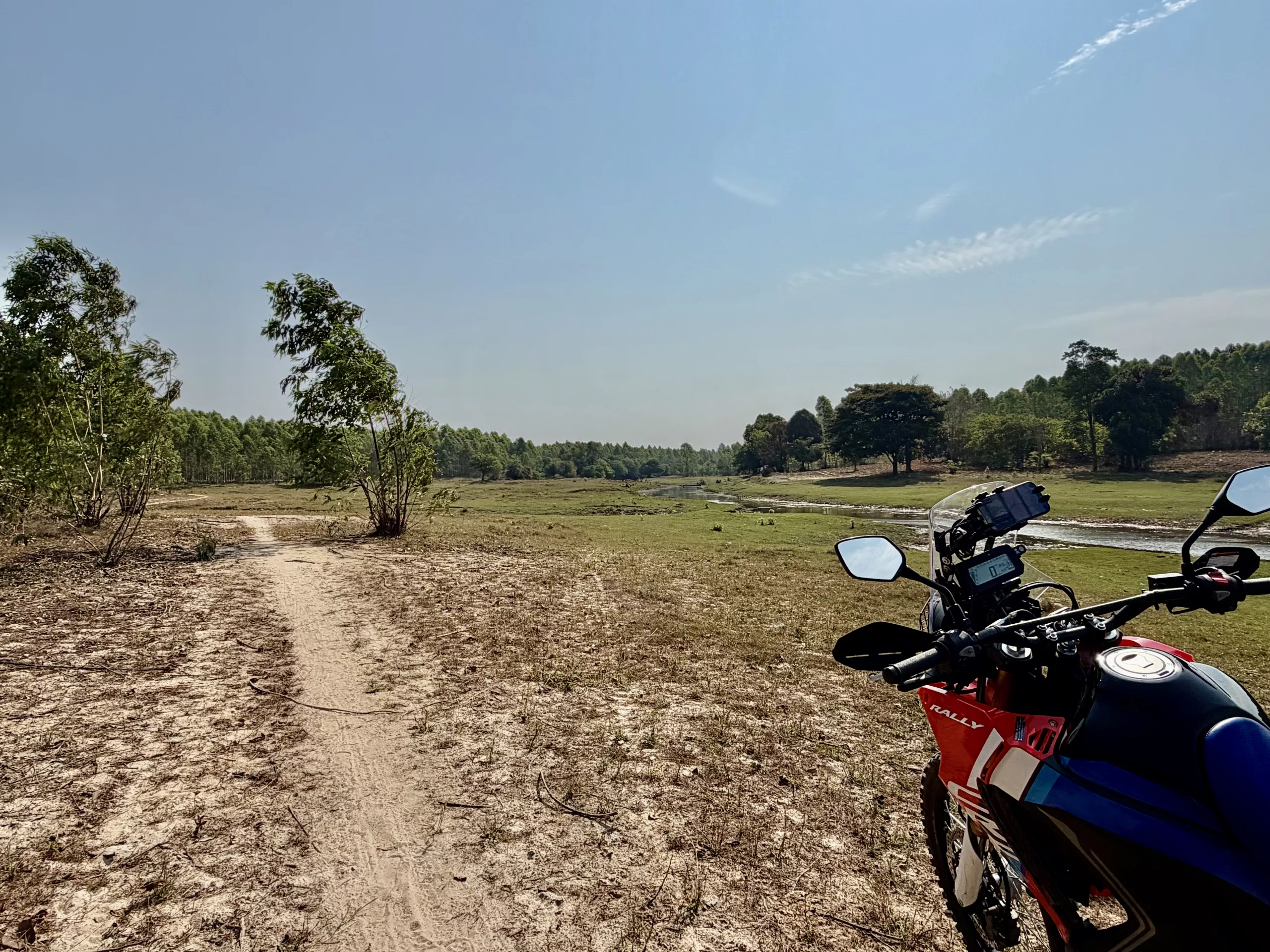 Honda CRF 300 in farm trails, Thailand